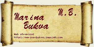 Marina Bukva vizit kartica